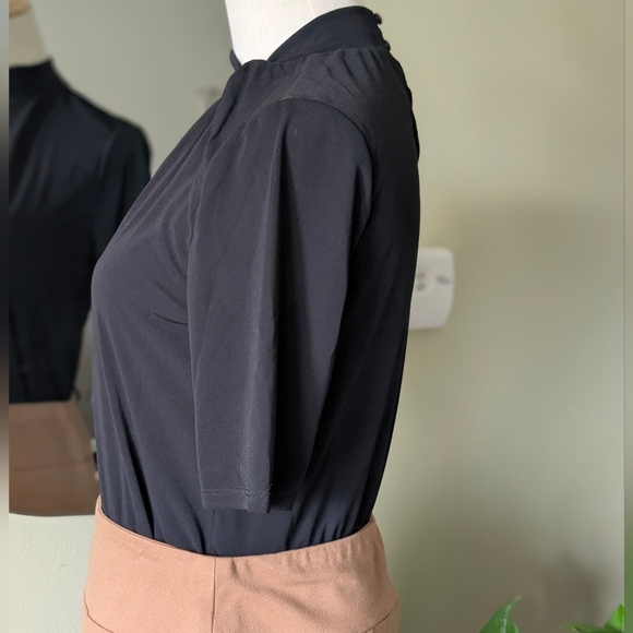 Worthington Women's Size XS Black 3/4 Sleeve Stretchy Mock Twist Neck Top - Picture 9 of 11